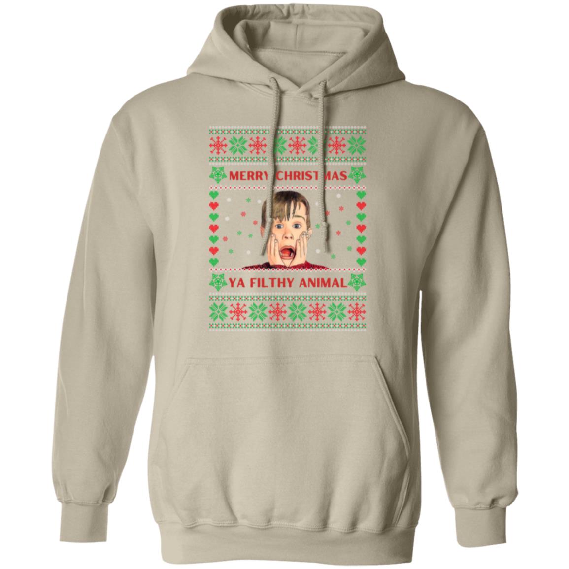 MERRY CHRISTMAS YA FILTHY ANIMAL HOODIE