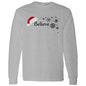 BELIEVE SANTA HAT L/S TEE (BLK PRINT & WHT PRINT)