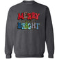 MERRY & BRIGHT RED & BLUE SWEATSHIRT