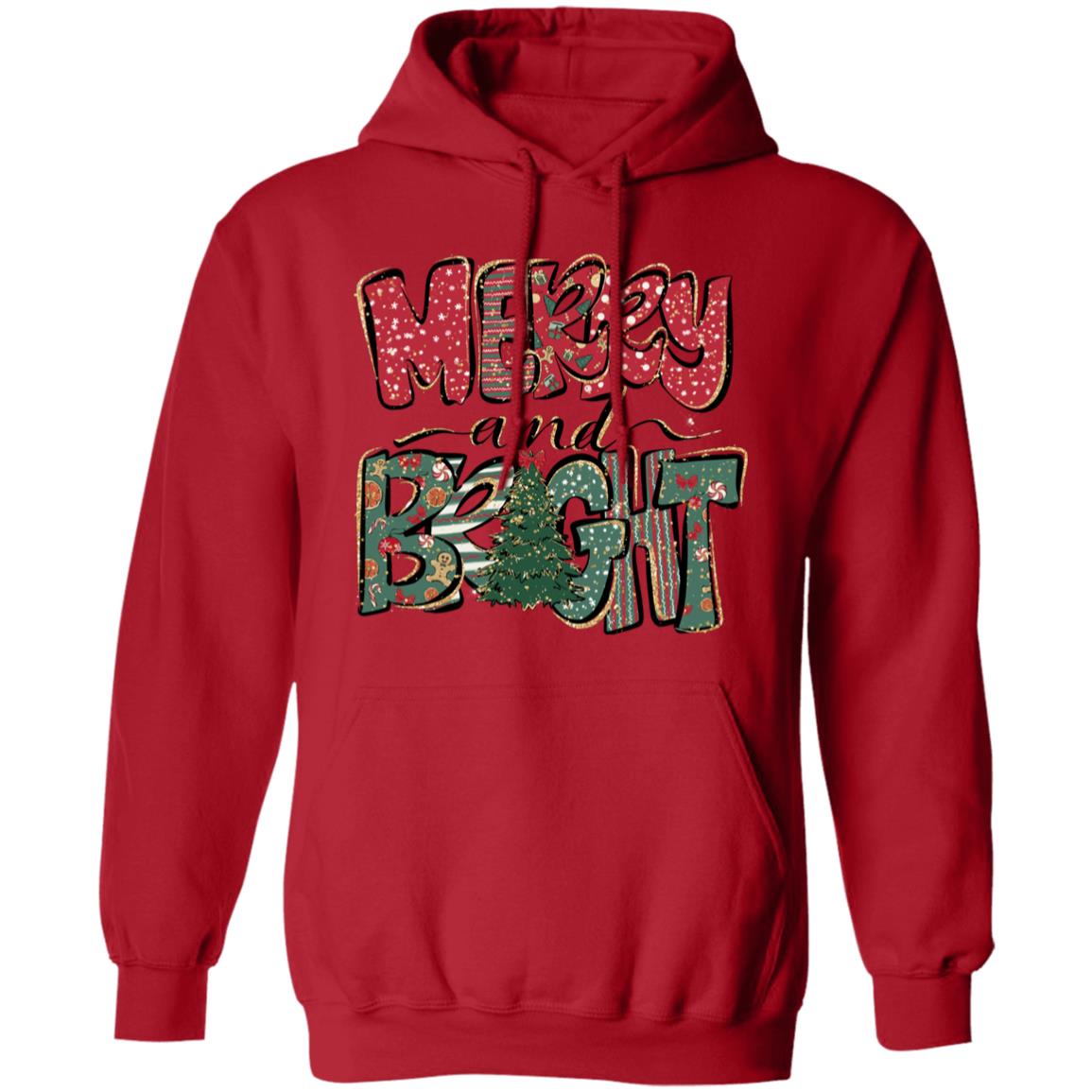 MERRY & BRIGHT RED & GREEN HOODIE