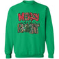 MERRY AND BRIGHT RED & GREEN SWEATSHIRT