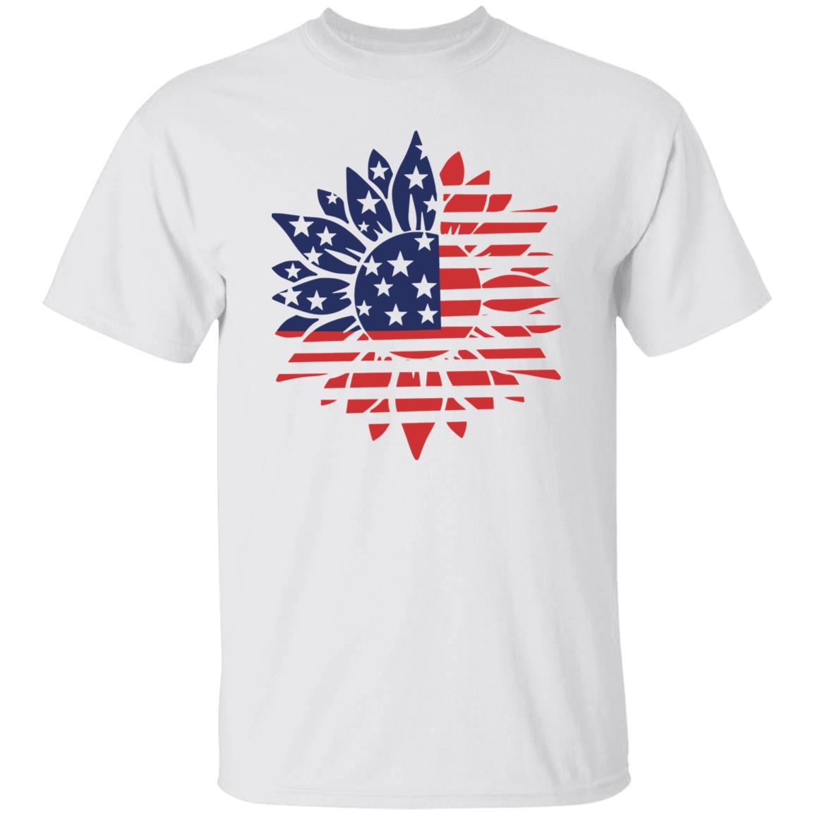 USA FLAG SUNFLOWER TEE