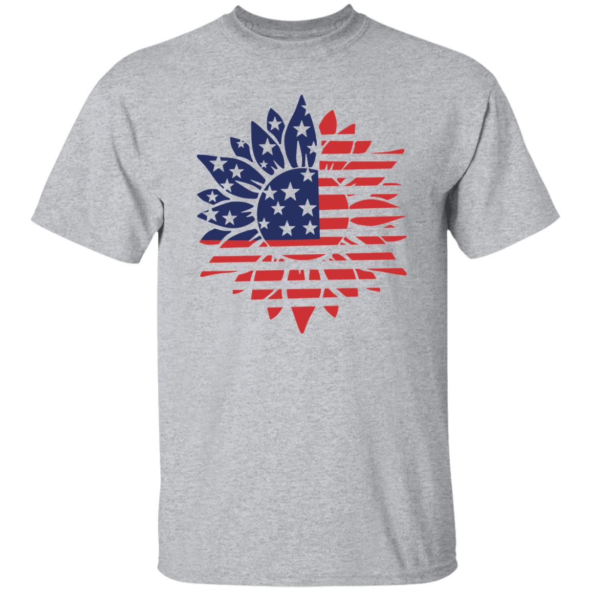 USA FLAG SUNFLOWER TEE