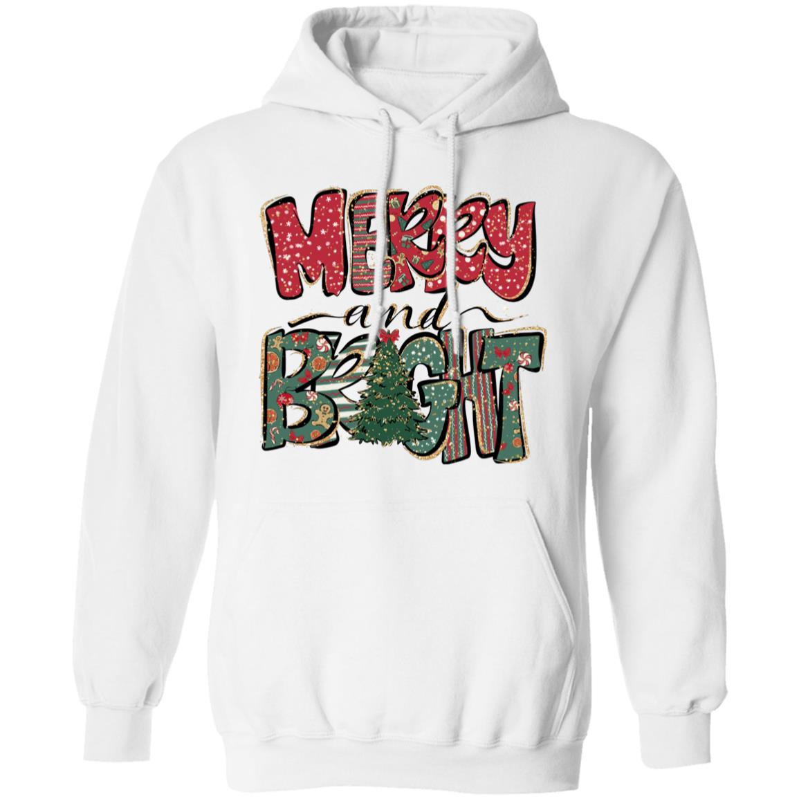 MERRY & BRIGHT RED & GREEN HOODIE