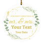 OUR FIRST CHRISTMAS AS MR. AND MRS. (DECORATIVE WREATH)