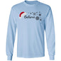 BELIEVE SANTA HAT L/S TEE (BLK PRINT & WHT PRINT)