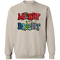 MERRY & BRIGHT RED & BLUE SWEATSHIRT