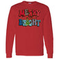MERRY & BRIGHT RED & BLUE L/S TEE