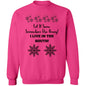 LET IT SNOW SOMEWHERE ELSE HONEY!BLACK PRINT AND WHITE PRINT SWEATSHIRT