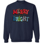 MERRY & BRIGHT RED & BLUE SWEATSHIRT