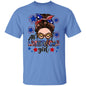 ALL AMERICAN GIRL MESSY BUN TEE