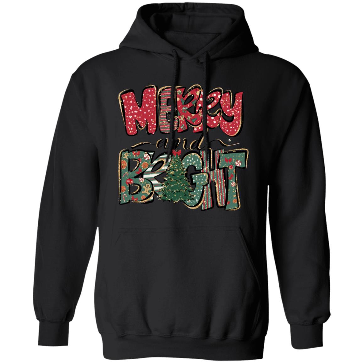 MERRY & BRIGHT RED & GREEN HOODIE