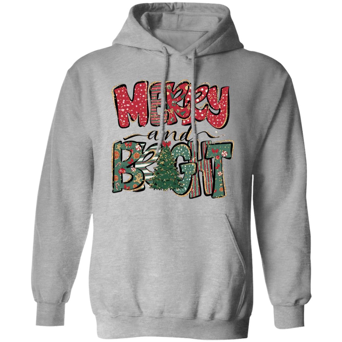 MERRY & BRIGHT RED & GREEN HOODIE