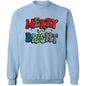 MERRY & BRIGHT RED & BLUE SWEATSHIRT