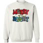 MERRY & BRIGHT RED & BLUE SWEATSHIRT
