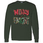 MERRY AND BRIGHT RED & GREEN L/S TEE