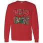 MERRY AND BRIGHT RED & GREEN L/S TEE