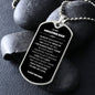 TO MY AMAZING DAD DOG TAG NECKLACE