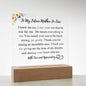 TO MY FUTURE MOTHER-IN-LAW ACRYLIC PLAQUE