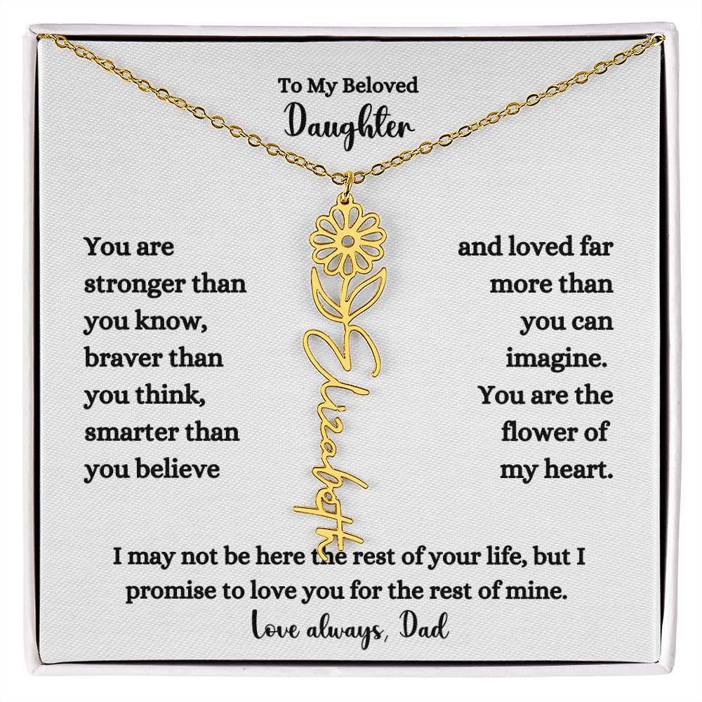 FLOWER NAME NECKLACE FROM DAD