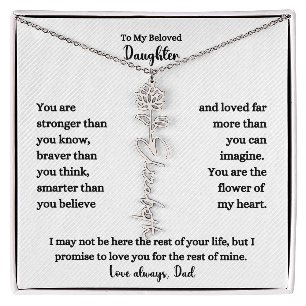 FLOWER NAME NECKLACE FROM DAD