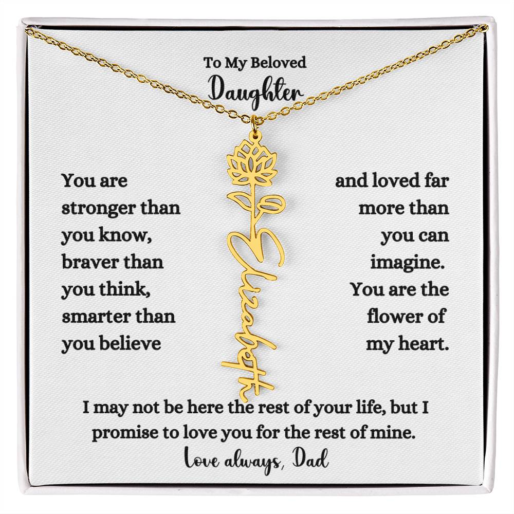 FLOWER NAME NECKLACE FROM DAD