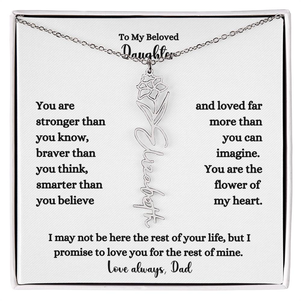 FLOWER NAME NECKLACE FROM DAD