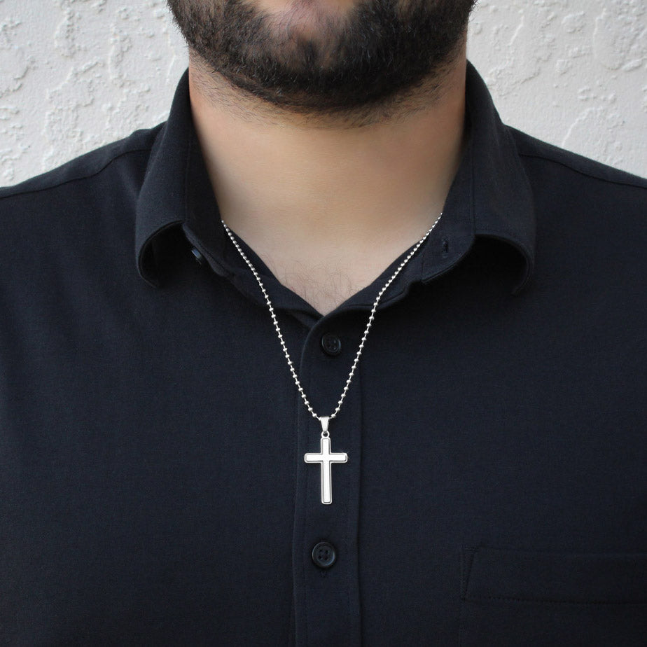 To My Amazing Husband Personalized Cross Necklace