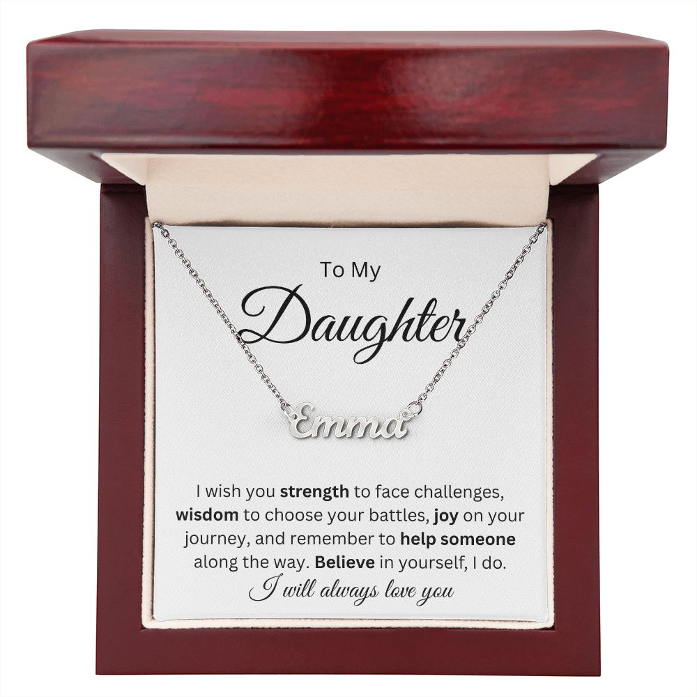 DAUGHTER NAME NECKLACE | I BELIEVE IN YOU