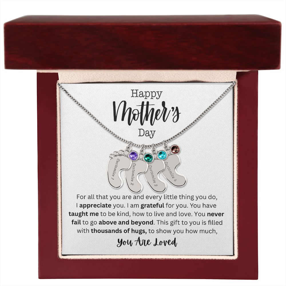 ENGRAVED BABY FOOT NECKLACE
