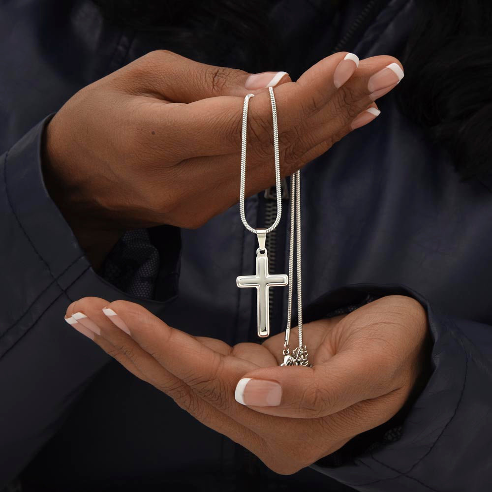 TO MY HUSBAND CROSS NECKLACE
