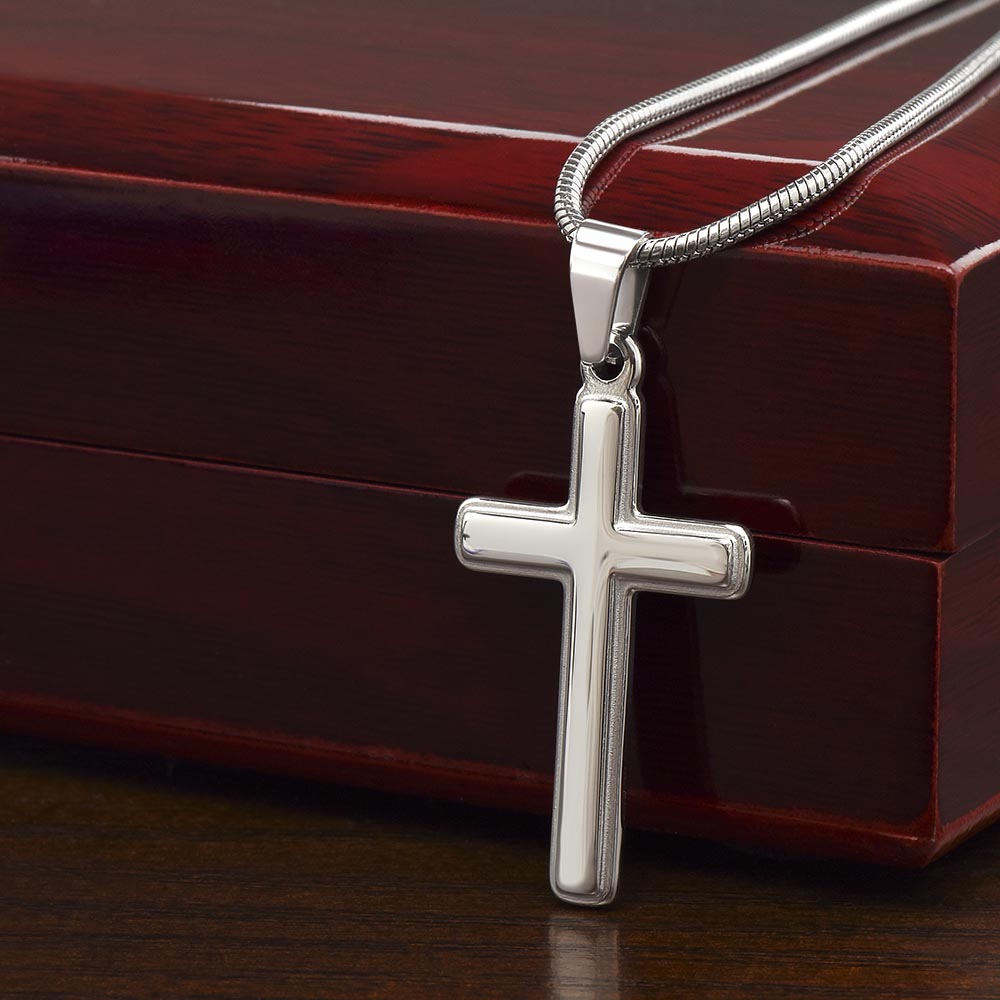 TO MY HUSBAND CROSS NECKLACE