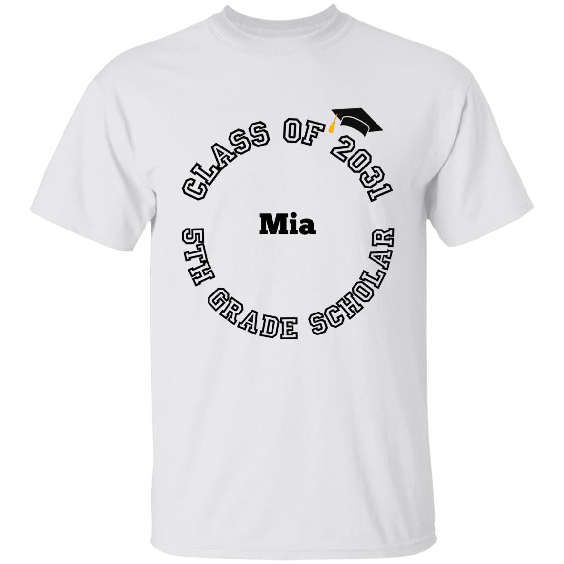 5th GRADE SCHOLAR PERSONALIZED TEE | CLASS OF 2031