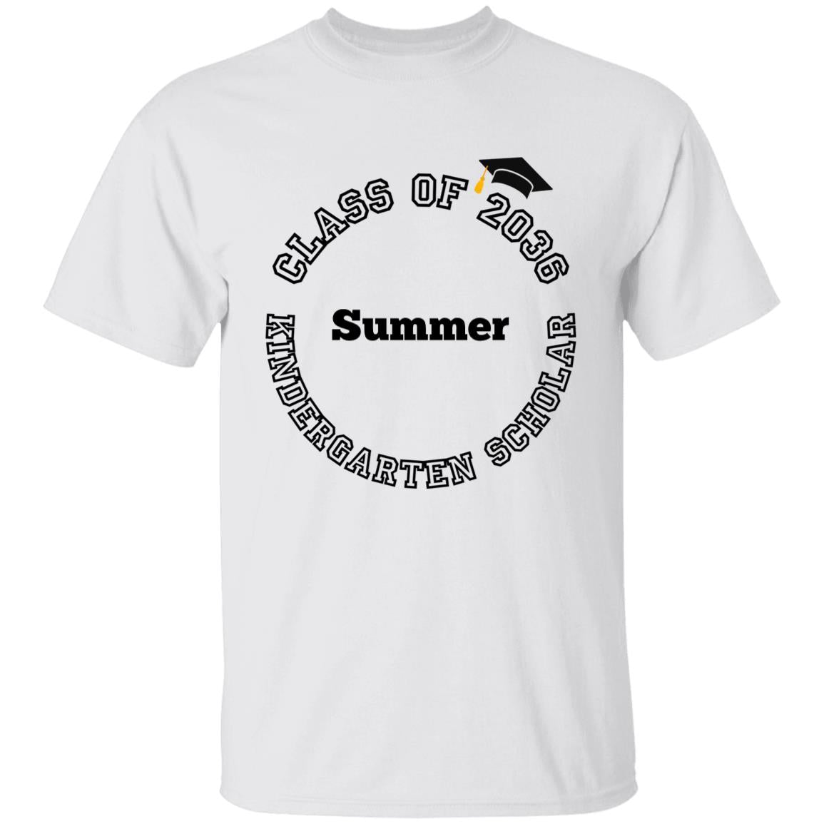 KINDERGARTEN SCHOLAR PERSONALIZED TEE | CLASS OF 2036 (YOUTH SIZES)