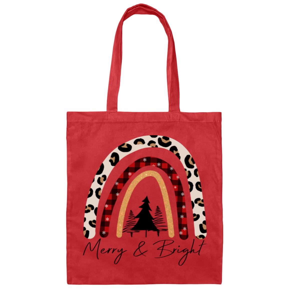 MERRY & BRIGHT ANIMAL PRINT RAINBOW TOTE