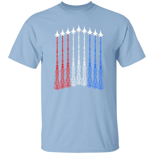 USA JETS IN FORMATION RED, WHITE, AND BLUE TEE