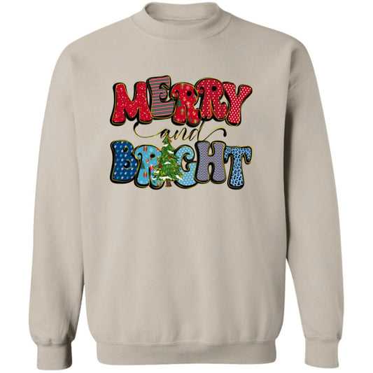 MERRY & BRIGHT RED & BLUE SWEATSHIRT