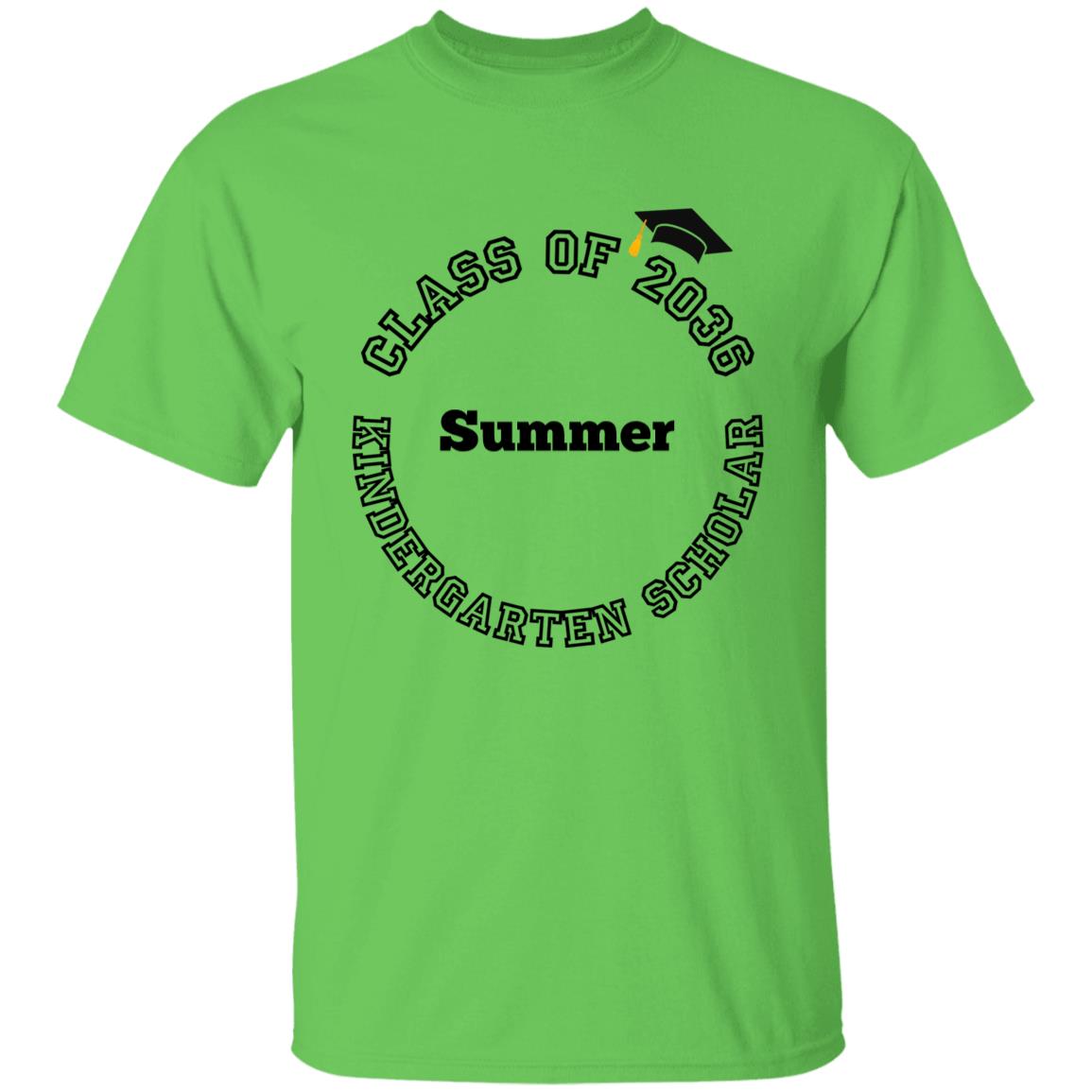 KINDERGARTEN SCHOLAR PERSONALIZED TEE | CLASS OF 2036 (YOUTH SIZES)