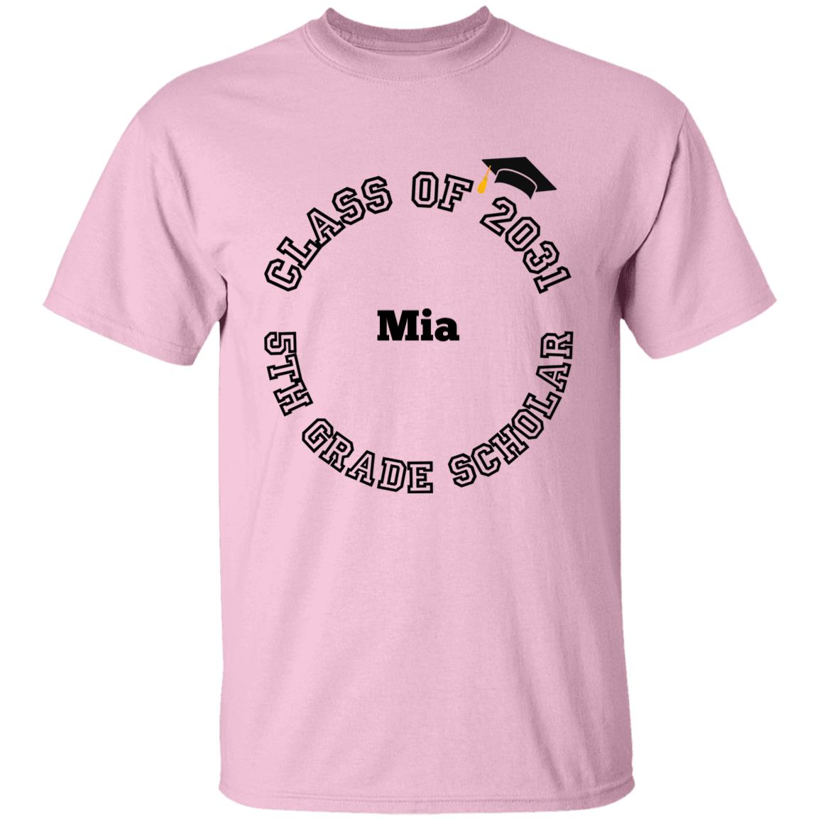 5th GRADE SCHOLAR PERSONALIZED TEE | CLASS OF 2031