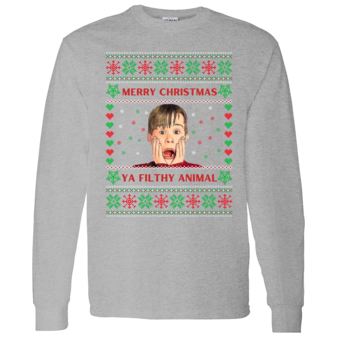 MERRY CHRISTMAS YA FILTHY ANIMAL L/S TEE