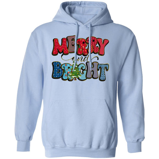 MERRY & BRIGHT RED & BLUE HOODIE