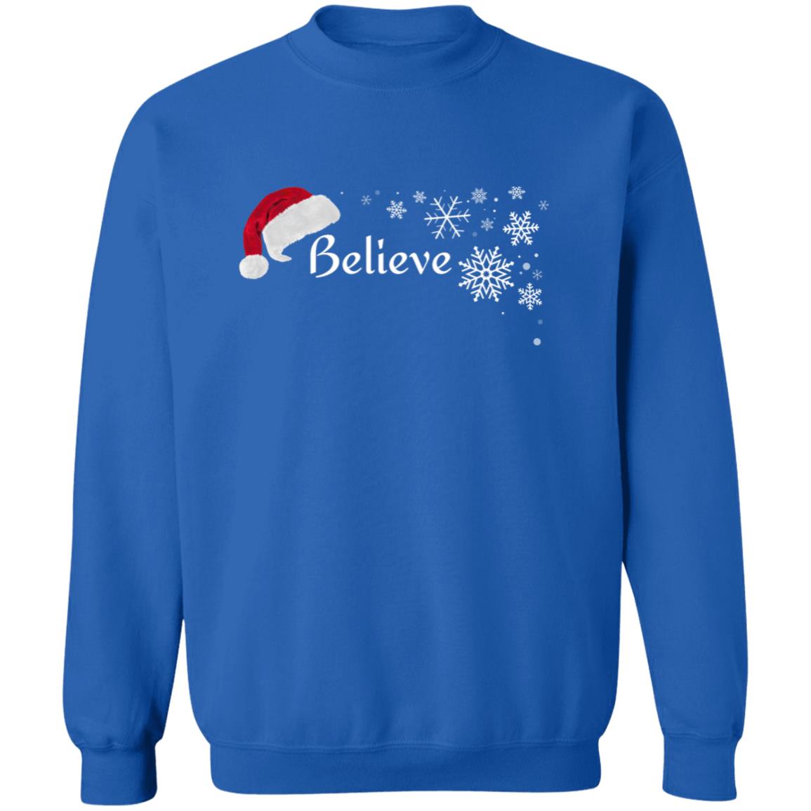 BELIEVE SANTA HAT SWEATSHIRT (BLK PRINT & WHT PRINT)