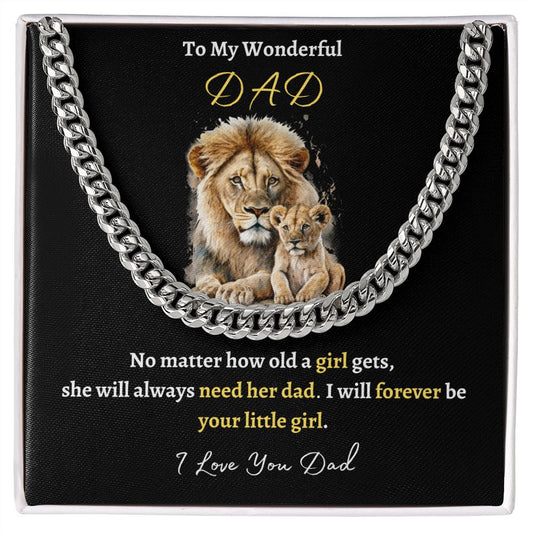 TO MY WONDERFUL DAD | CUBAN LINK NECKLACE