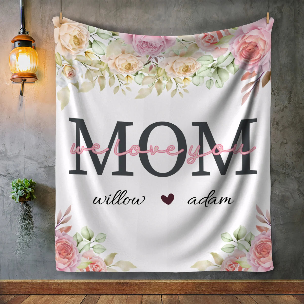 MOTHER'S DAY PINK ROSES THROW