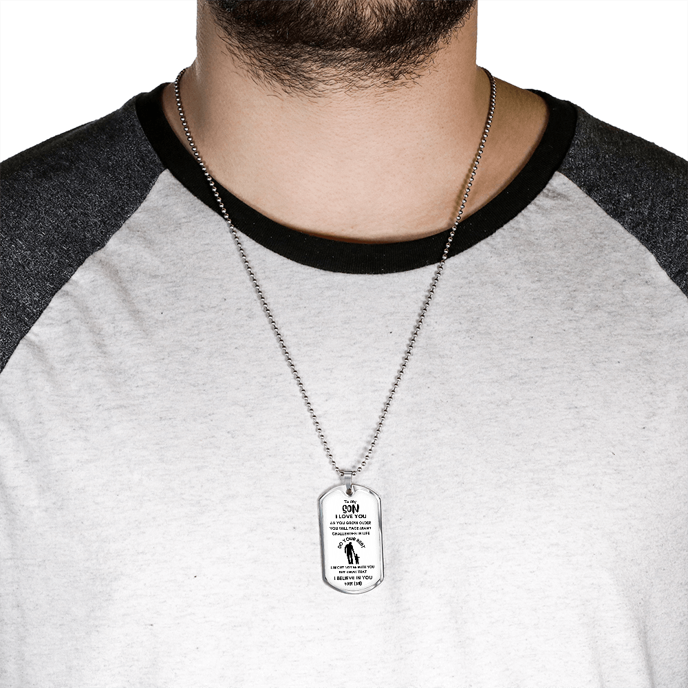 To My Son Dog Tag from Dad